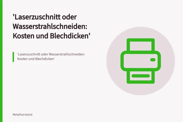'Laserzuschnitt oder Wasserstrahlschneiden: Kosten und Blechdicken'. Laserzuschnitt oder Wasserstrahlschneiden: Kosten und Blechdicken