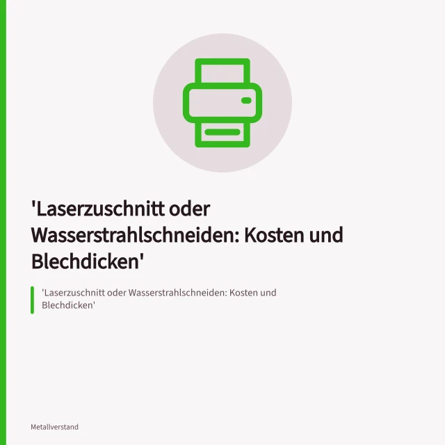 'Laserzuschnitt oder Wasserstrahlschneiden: Kosten und Blechdicken'. Laserzuschnitt oder Wasserstrahlschneiden: Kosten und Blechdicken