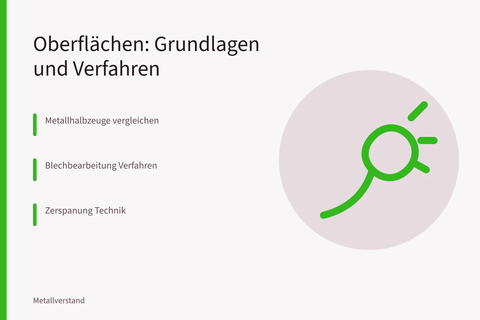 Rubrik Oberflächen: Metallbearbeitung, Metallhandel und Oberflächenbehandlung